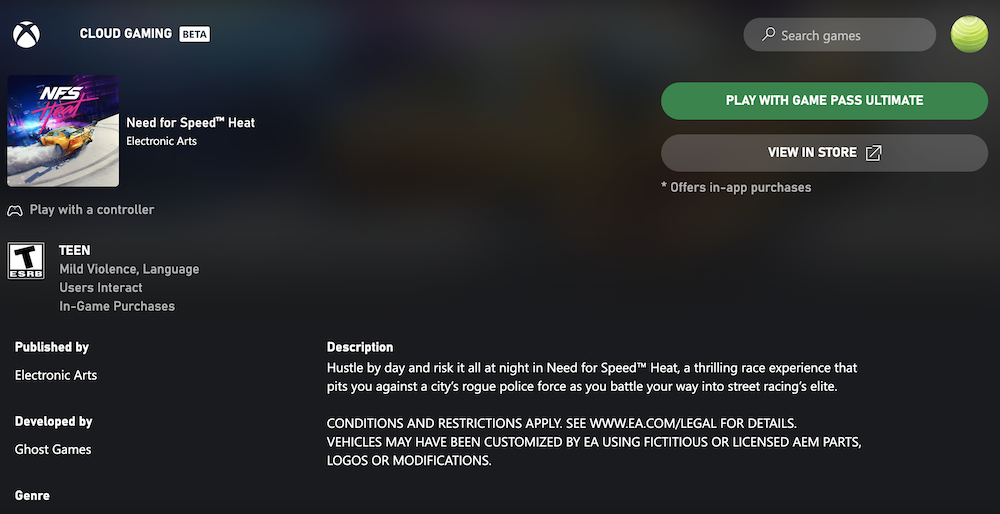 Play Need for Speed™ Heat  Xbox Cloud Gaming (Beta) on