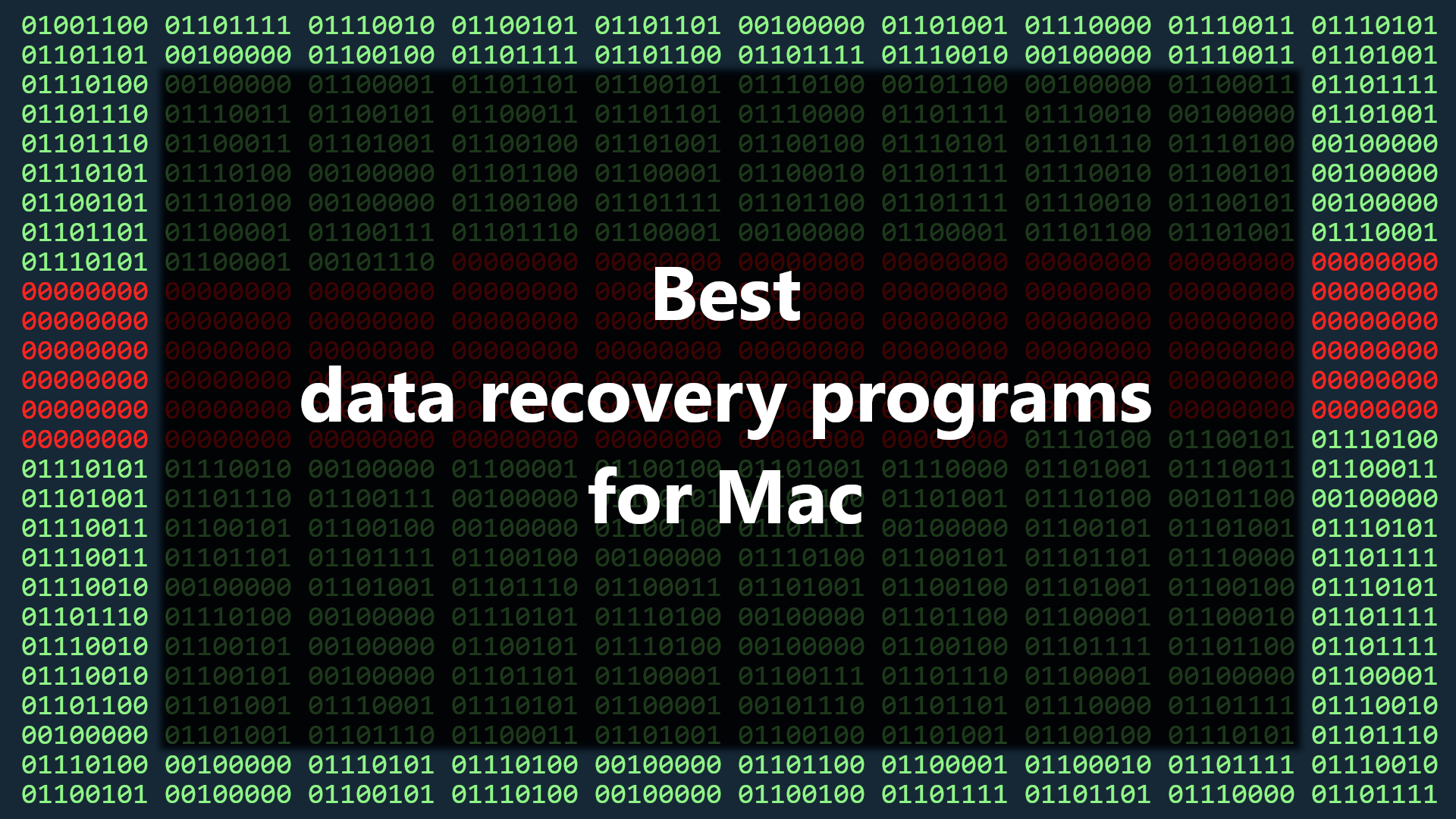 best data recovery programs for mac